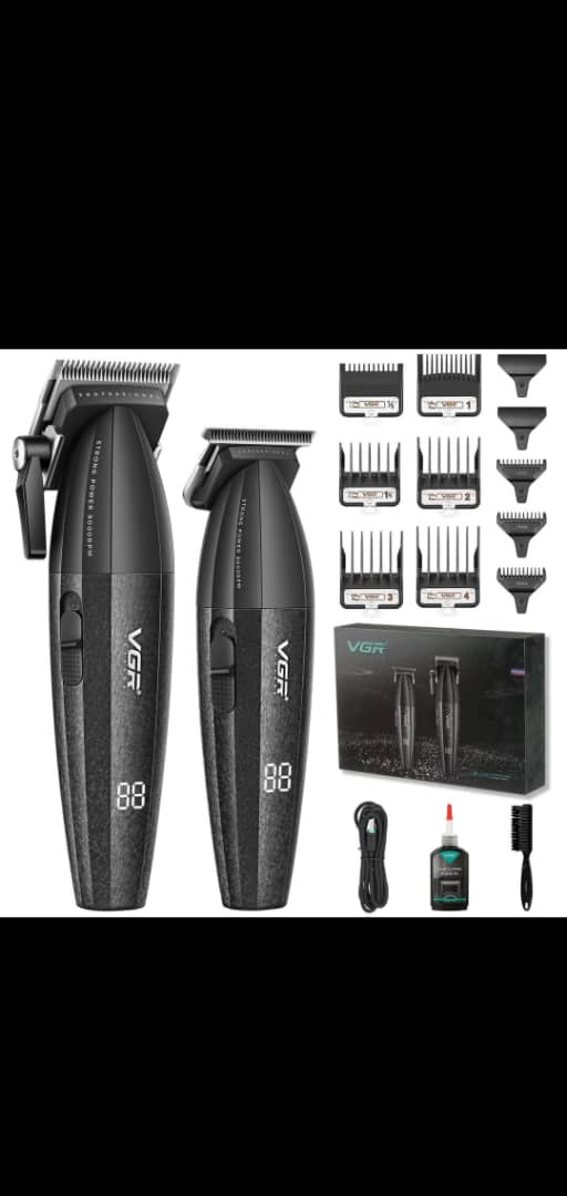 ست ماشین اصلاح وی جی ار مدل V 640 رنگ(مشکی)