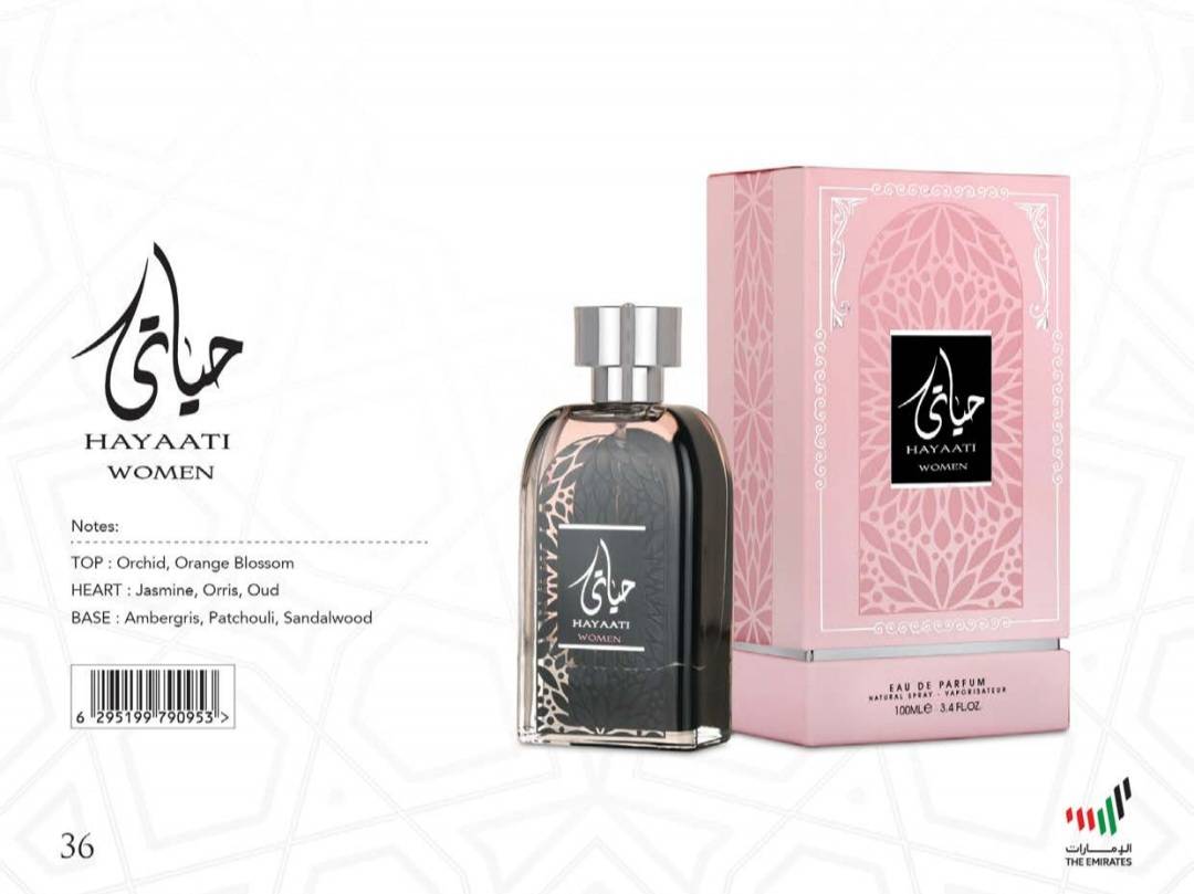عطر ادکلن حیاتی زنانه | Hayaati | شرکت ارض الزعفران حجم ۱۰۰میل