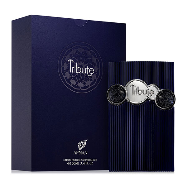 عطر ادوپرفیوم مردانه تریبیوت بلو افنان حجم ۱۰۰ میلی لیتر رایحه تلخ