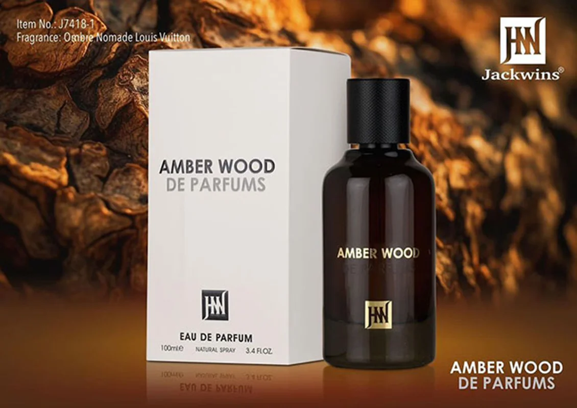 عطر ادوپرفیوم مردانه جکوینز مدل Amber Wood حجم ۱۰۰ میل