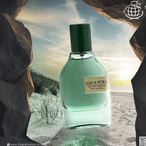 ادکلن فراگرنس ورد اکوا پورا حجم ۷۰ میل رایحه ی اورتو پاریسی مگاماره Fragrance World Aqua Pur