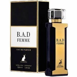 عطر ادوپرفیوم الحمبرا مدل بد فمه رایحه شیرین زنانه ۱۰۰ میلی لیتر
