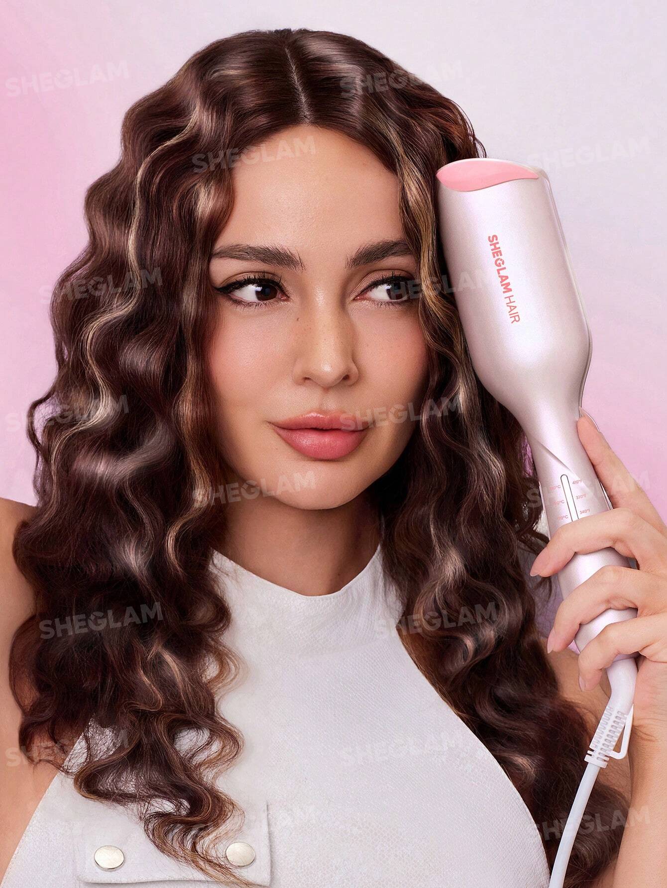 فرکننده ساحلی مو شیگلم صورتی اصل سایز25 **Sheglam Cupids Charm - Beach Wave Curler